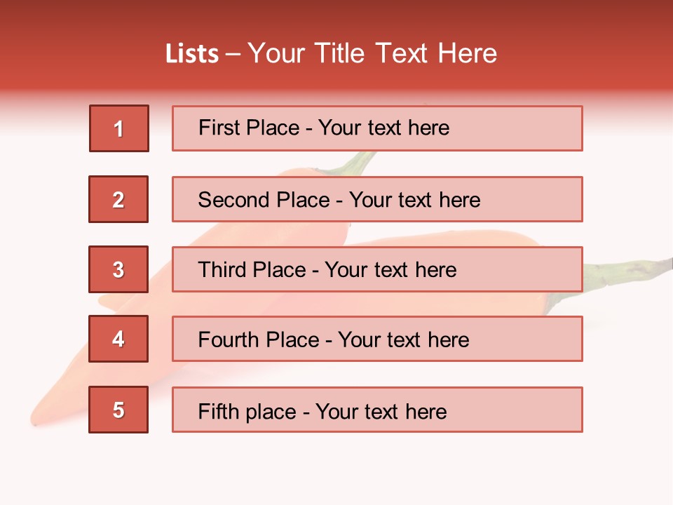 Two Orange Hot Peppers On A White Background PowerPoint Template