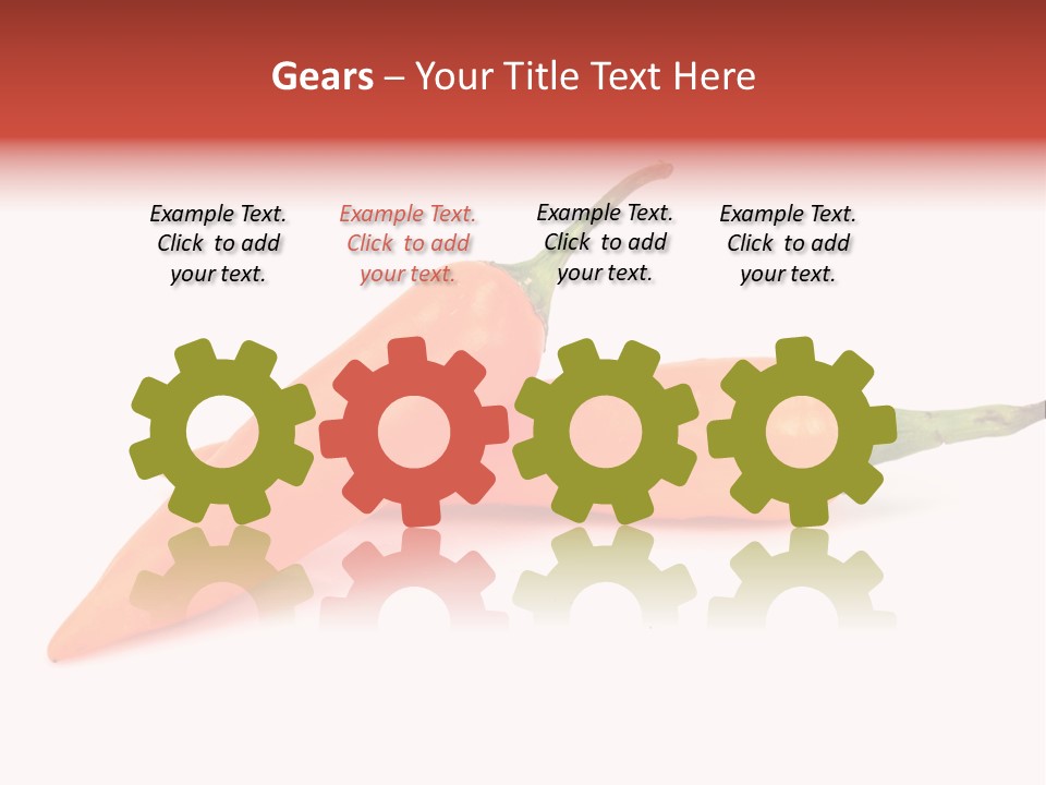 Two Orange Hot Peppers On A White Background PowerPoint Template