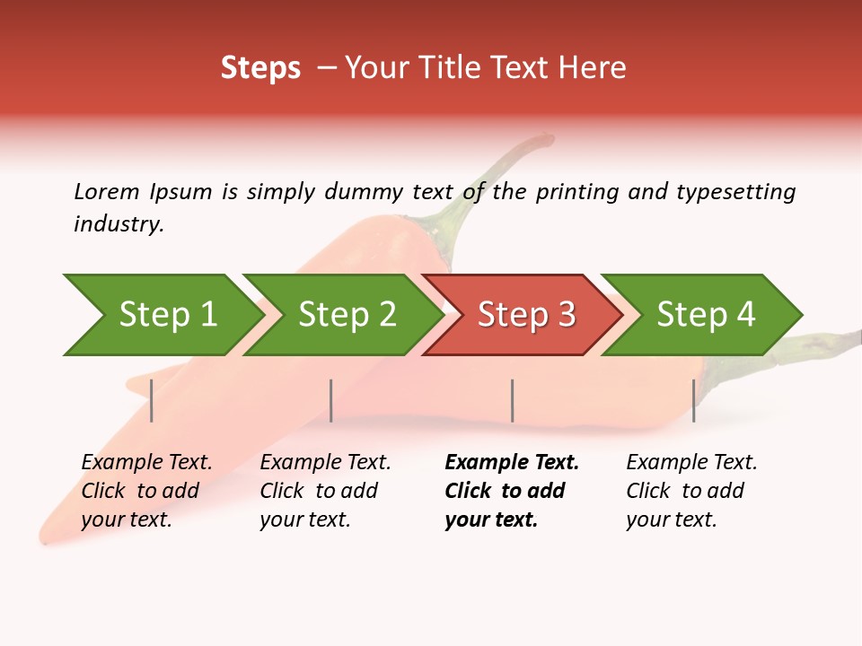Two Orange Hot Peppers On A White Background PowerPoint Template