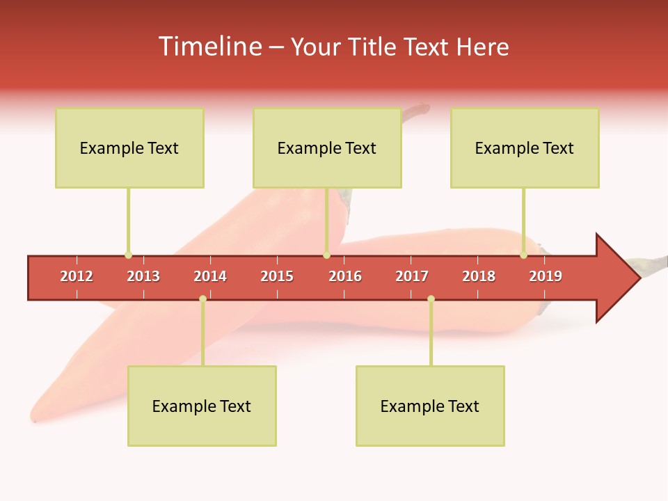 Two Orange Hot Peppers On A White Background PowerPoint Template