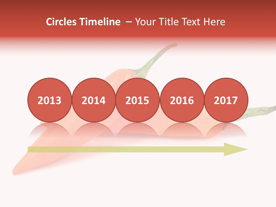 Two Orange Hot Peppers On A White Background PowerPoint Template