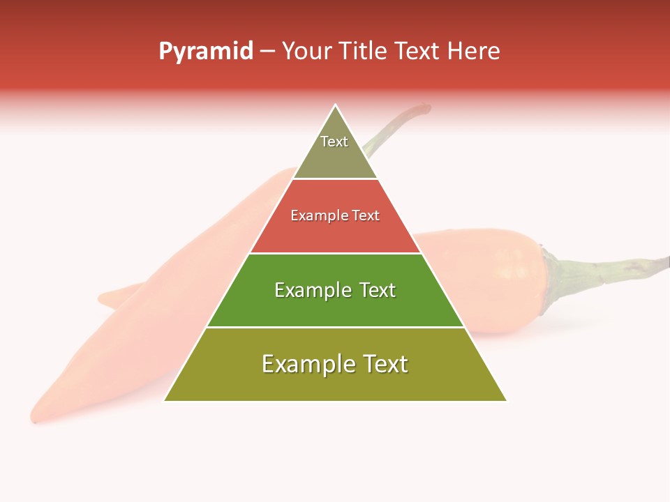 Two Orange Hot Peppers On A White Background PowerPoint Template