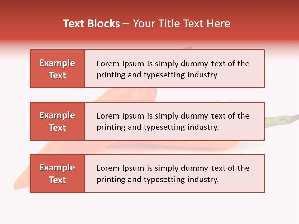 Two Orange Hot Peppers On A White Background PowerPoint Template