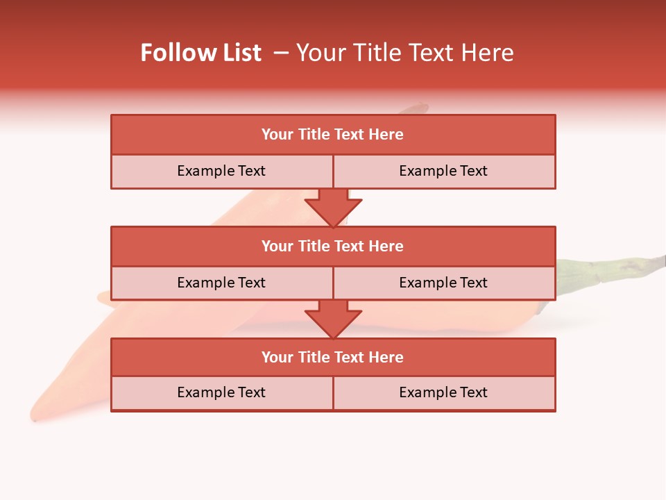 Two Orange Hot Peppers On A White Background PowerPoint Template