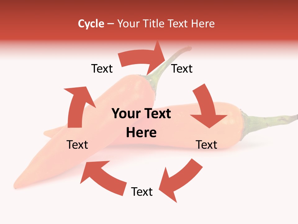 Two Orange Hot Peppers On A White Background PowerPoint Template
