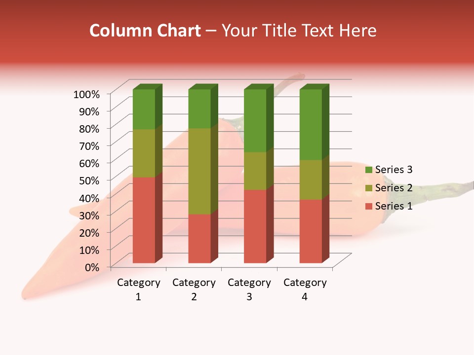 Two Orange Hot Peppers On A White Background PowerPoint Template