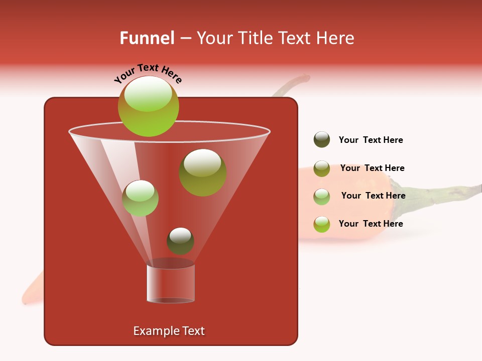 Two Orange Hot Peppers On A White Background PowerPoint Template