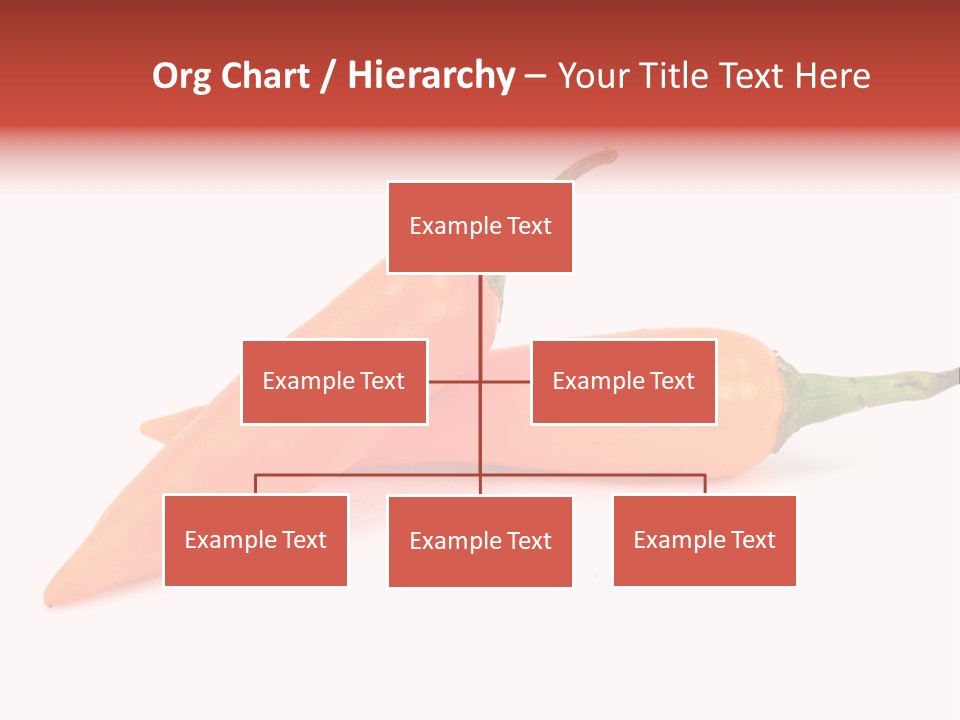 Two Orange Hot Peppers On A White Background PowerPoint Template