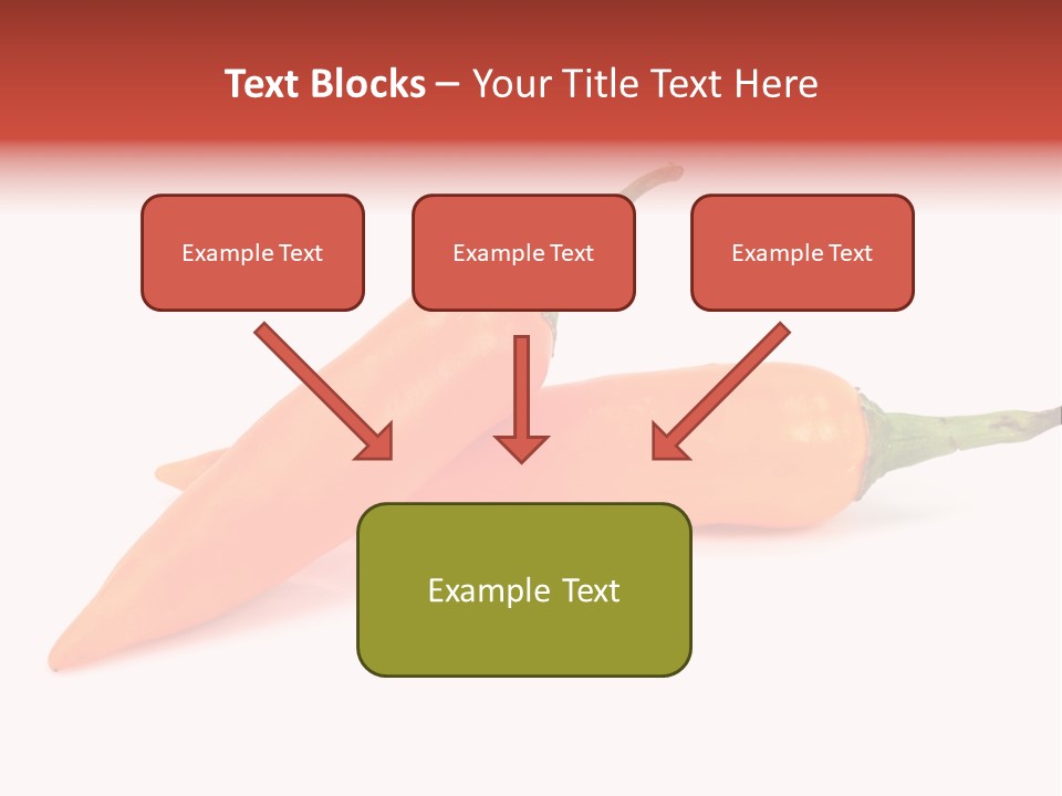 Two Orange Hot Peppers On A White Background PowerPoint Template
