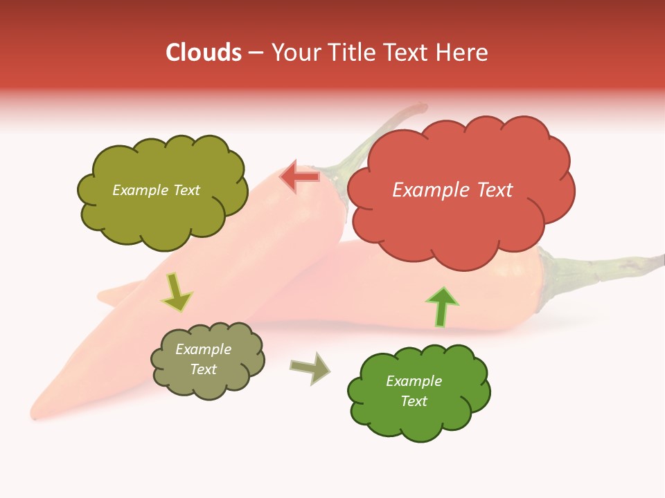 Two Orange Hot Peppers On A White Background PowerPoint Template