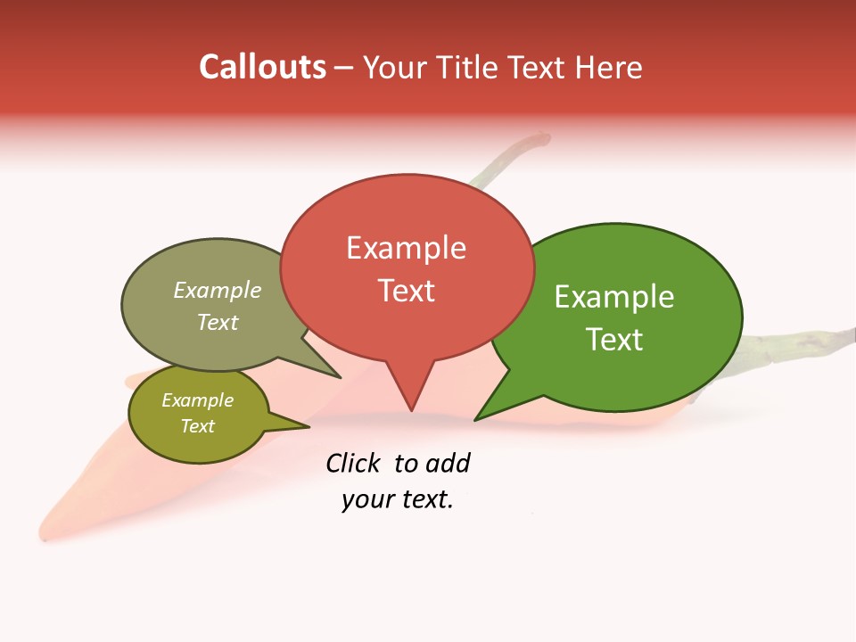 Two Orange Hot Peppers On A White Background PowerPoint Template