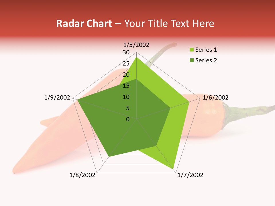 Two Orange Hot Peppers On A White Background PowerPoint Template