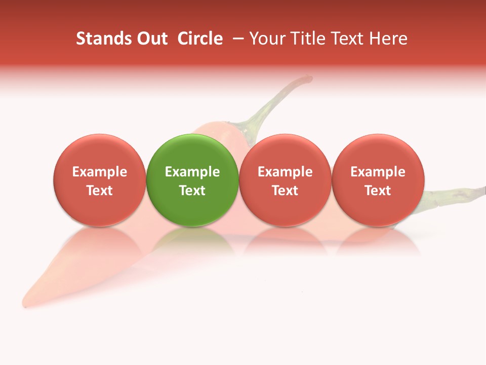 Two Orange Hot Peppers On A White Background PowerPoint Template