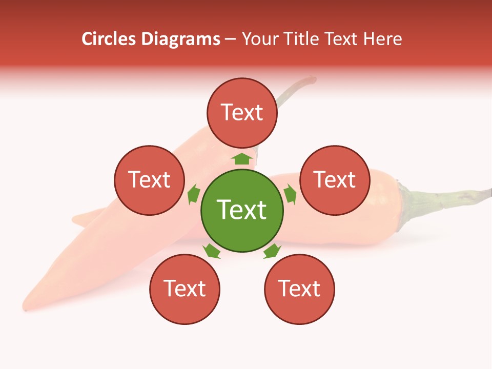 Two Orange Hot Peppers On A White Background PowerPoint Template