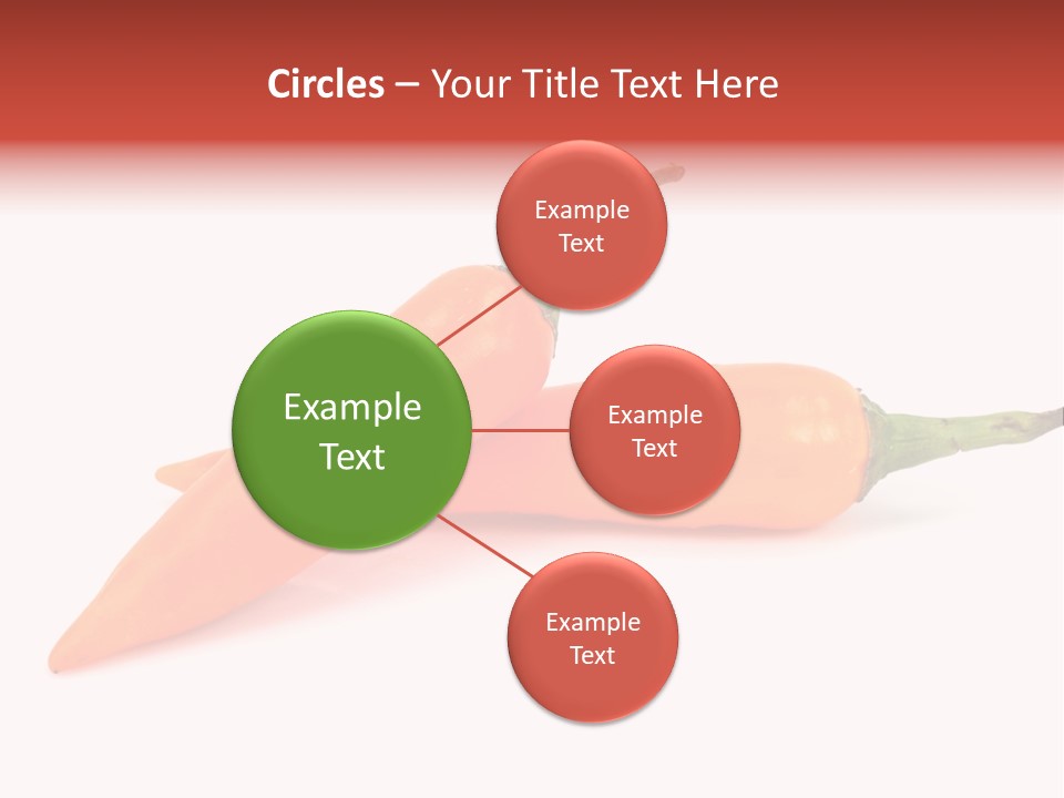 Two Orange Hot Peppers On A White Background PowerPoint Template