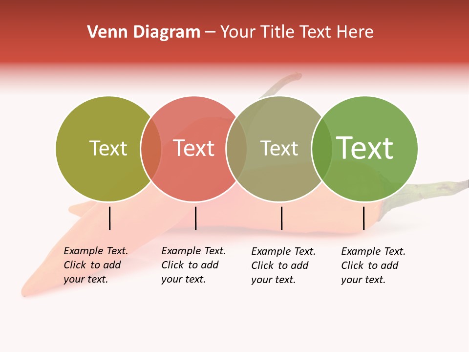 Two Orange Hot Peppers On A White Background PowerPoint Template