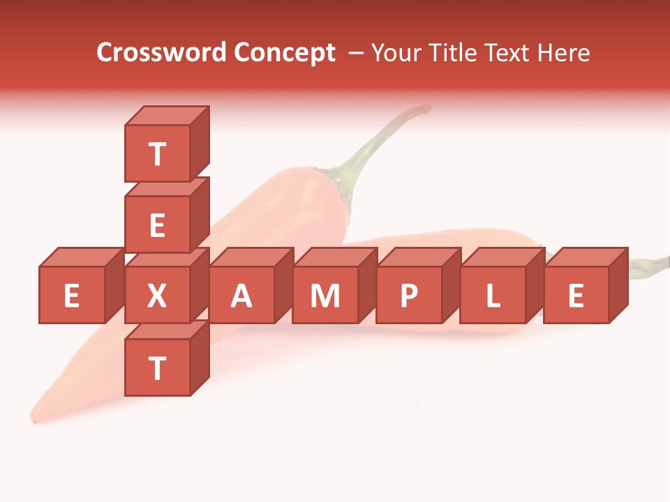 Two Orange Hot Peppers On A White Background PowerPoint Template