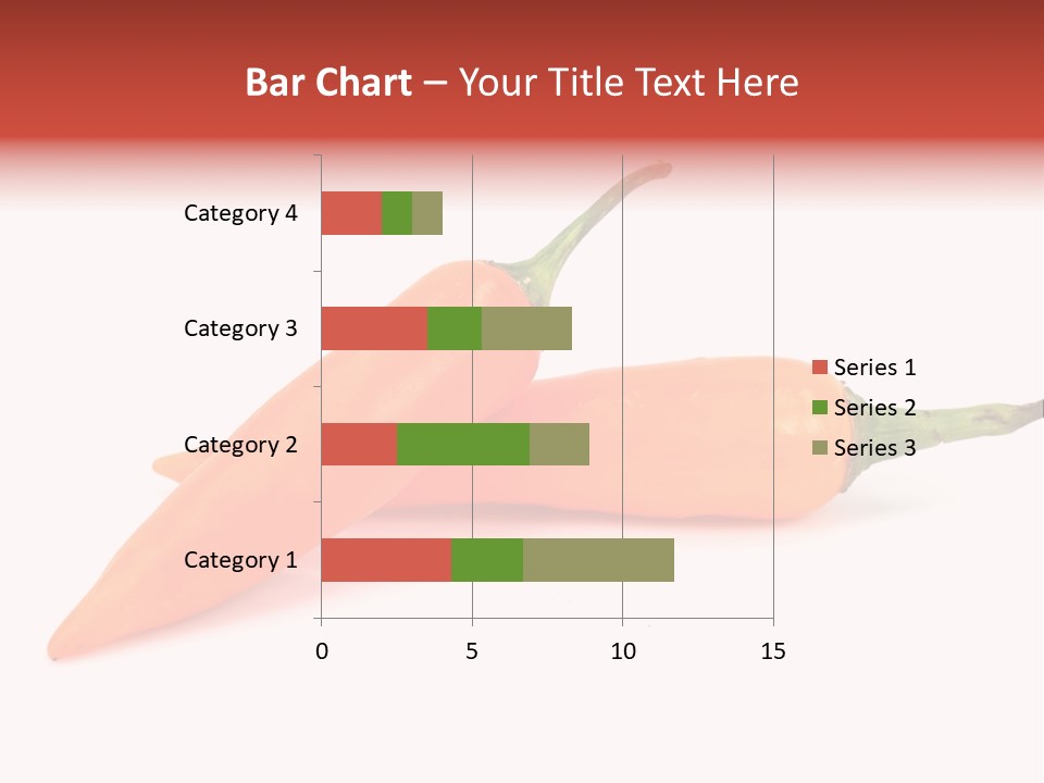 Two Orange Hot Peppers On A White Background PowerPoint Template