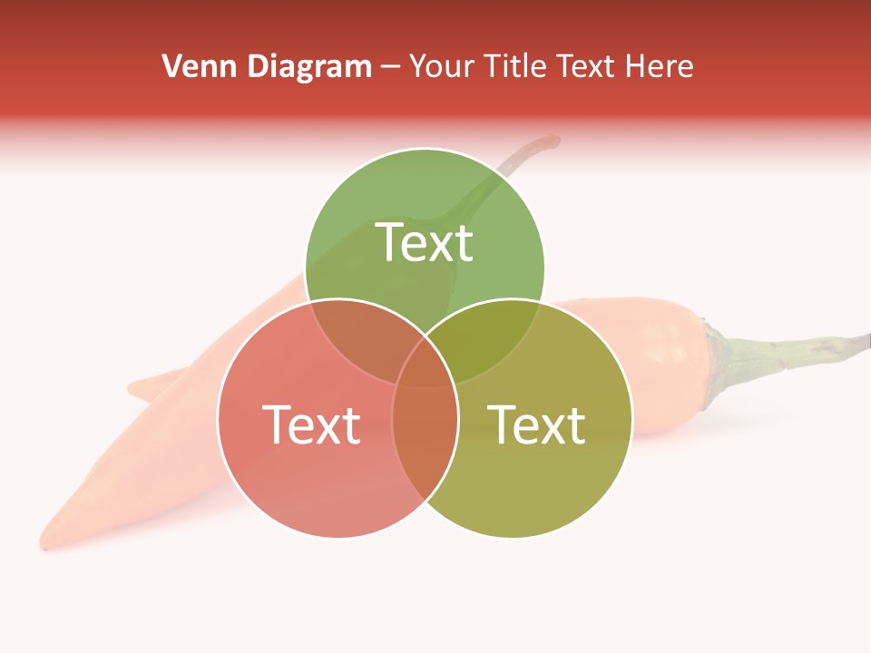 Two Orange Hot Peppers On A White Background PowerPoint Template
