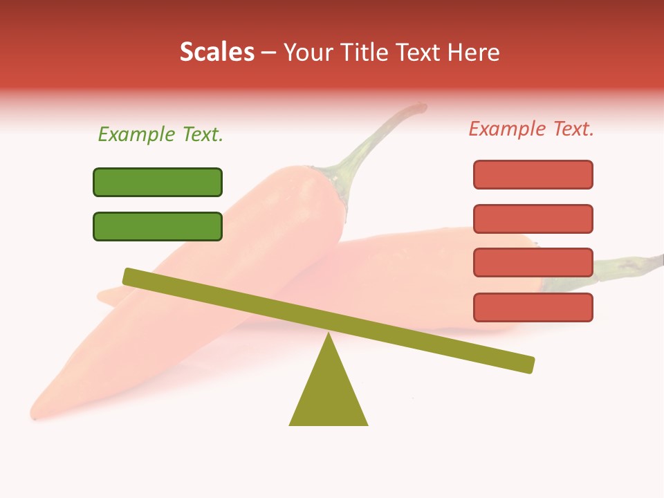 Two Orange Hot Peppers On A White Background PowerPoint Template