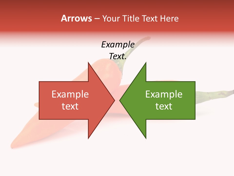 Two Orange Hot Peppers On A White Background PowerPoint Template