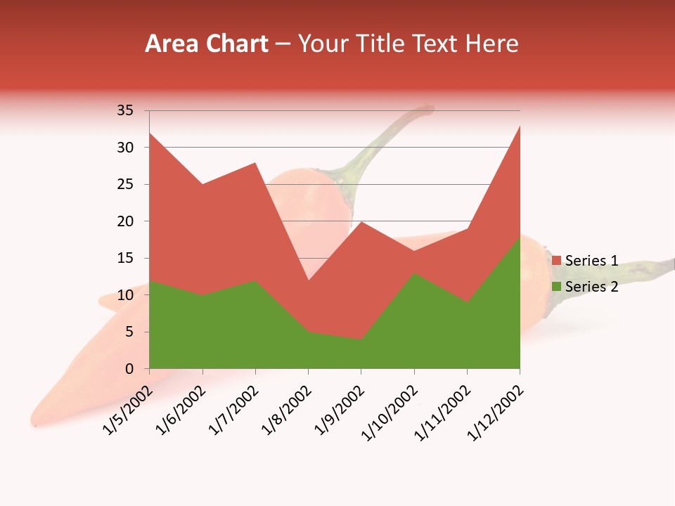 Two Orange Hot Peppers On A White Background PowerPoint Template