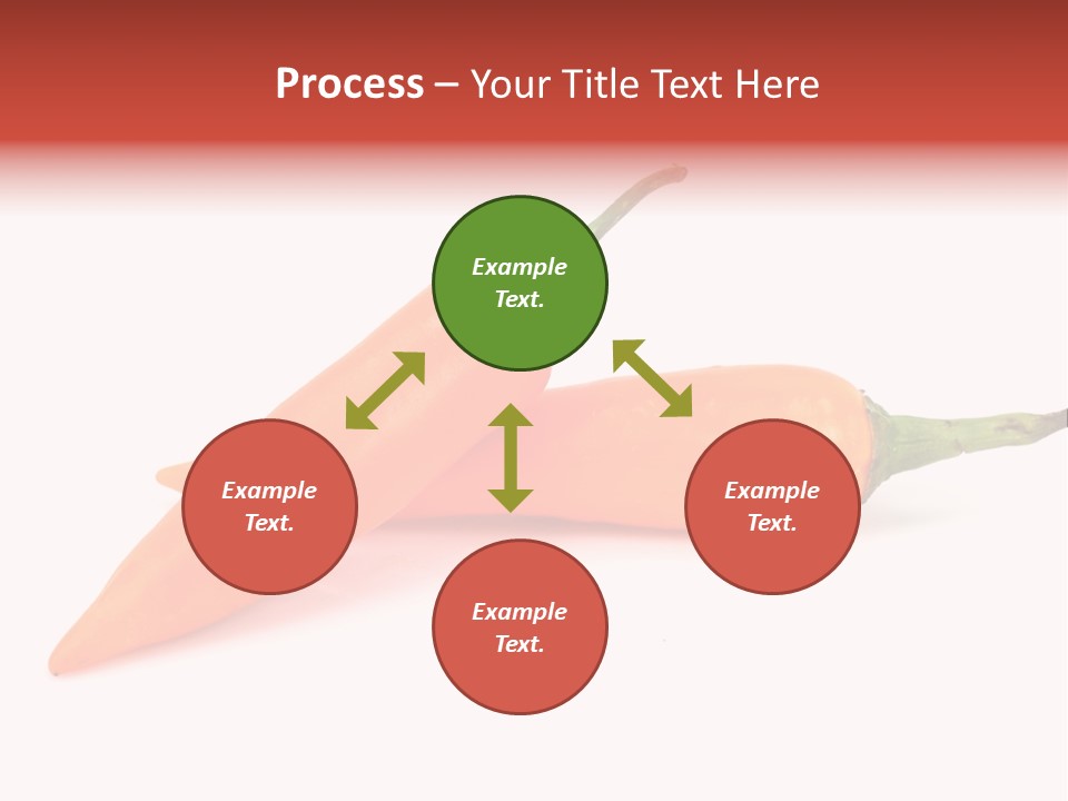Two Orange Hot Peppers On A White Background PowerPoint Template