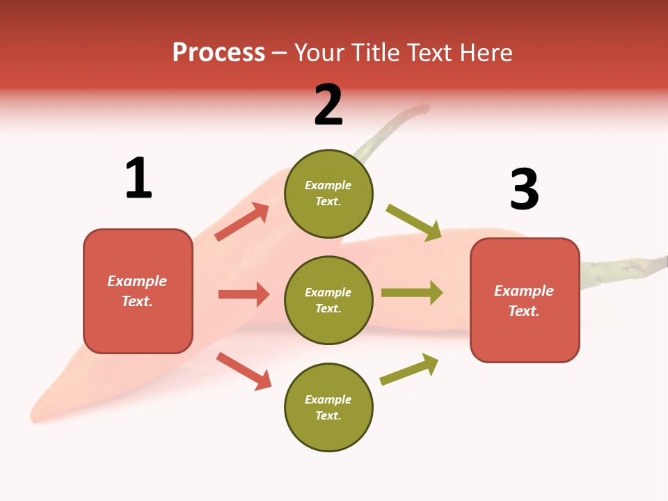 Two Orange Hot Peppers On A White Background PowerPoint Template
