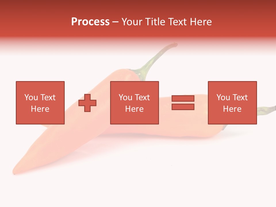 Two Orange Hot Peppers On A White Background PowerPoint Template