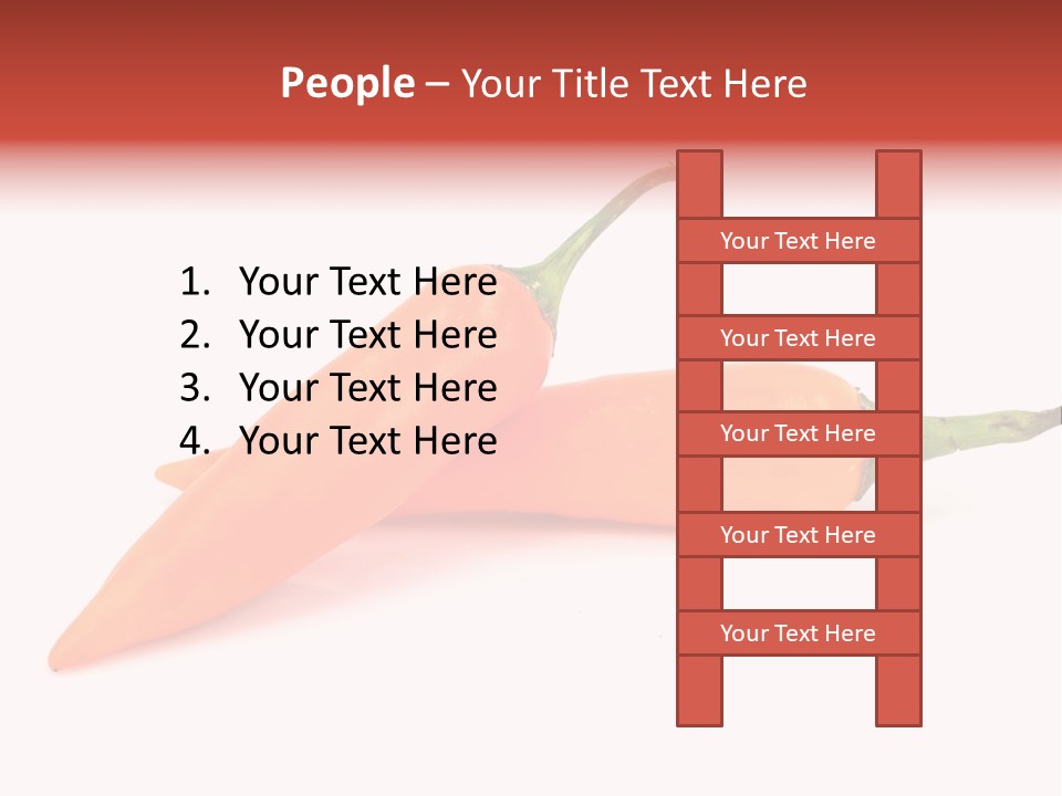 Two Orange Hot Peppers On A White Background PowerPoint Template