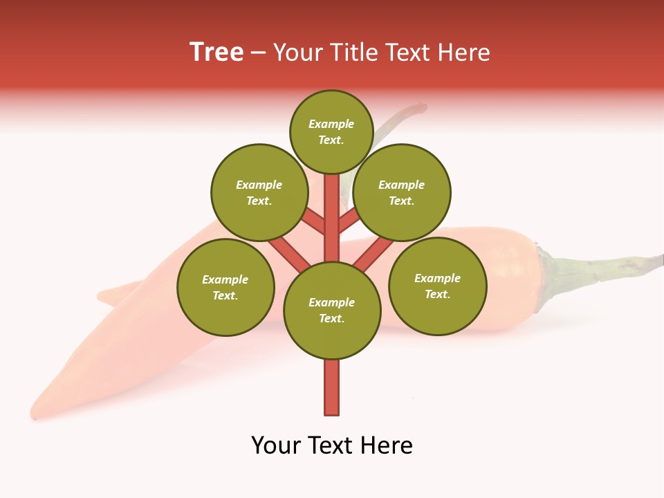Two Orange Hot Peppers On A White Background PowerPoint Template