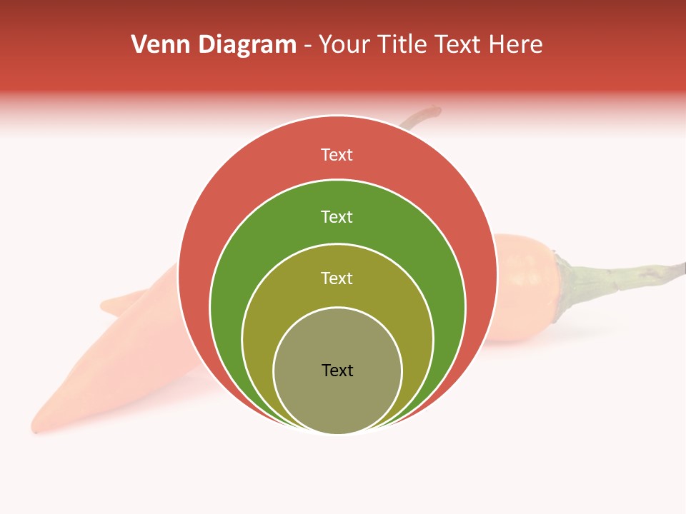 Two Orange Hot Peppers On A White Background PowerPoint Template