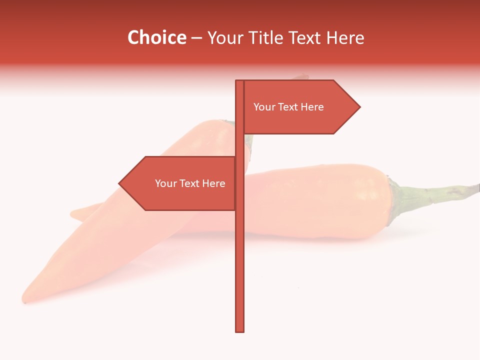 Two Orange Hot Peppers On A White Background PowerPoint Template