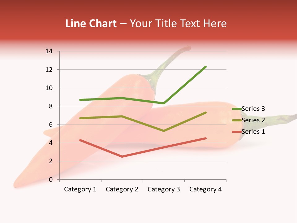Two Orange Hot Peppers On A White Background PowerPoint Template