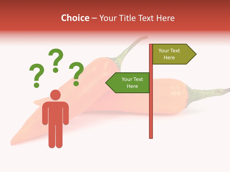 Two Orange Hot Peppers On A White Background PowerPoint Template