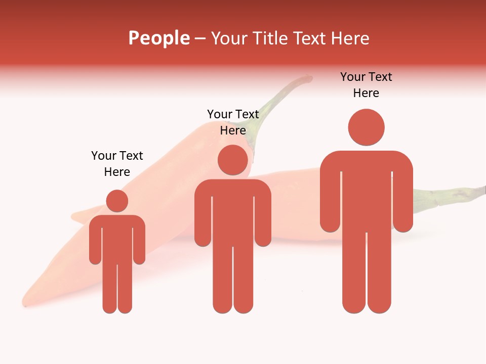 Two Orange Hot Peppers On A White Background PowerPoint Template