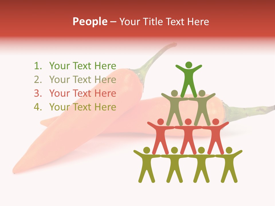 Two Orange Hot Peppers On A White Background PowerPoint Template