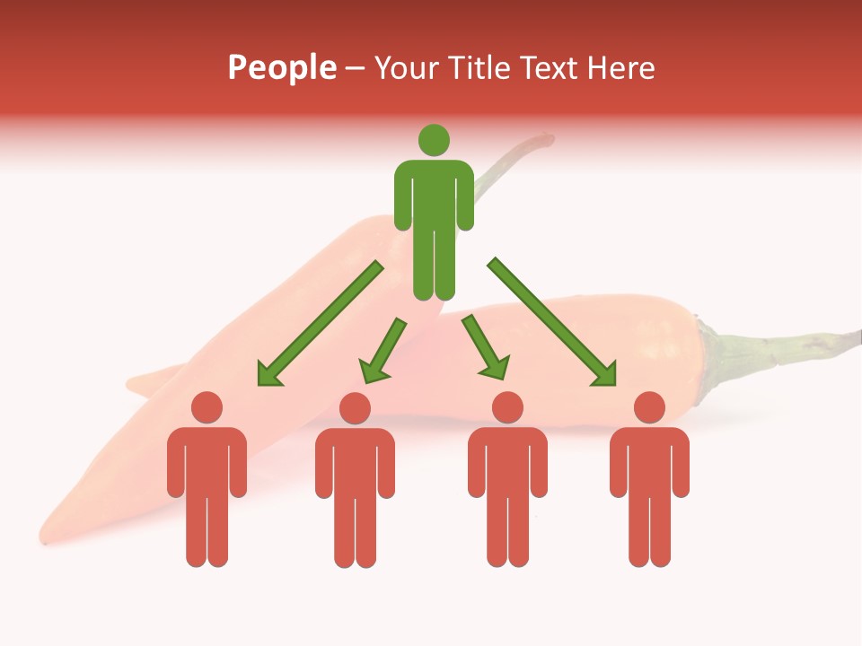 Two Orange Hot Peppers On A White Background PowerPoint Template