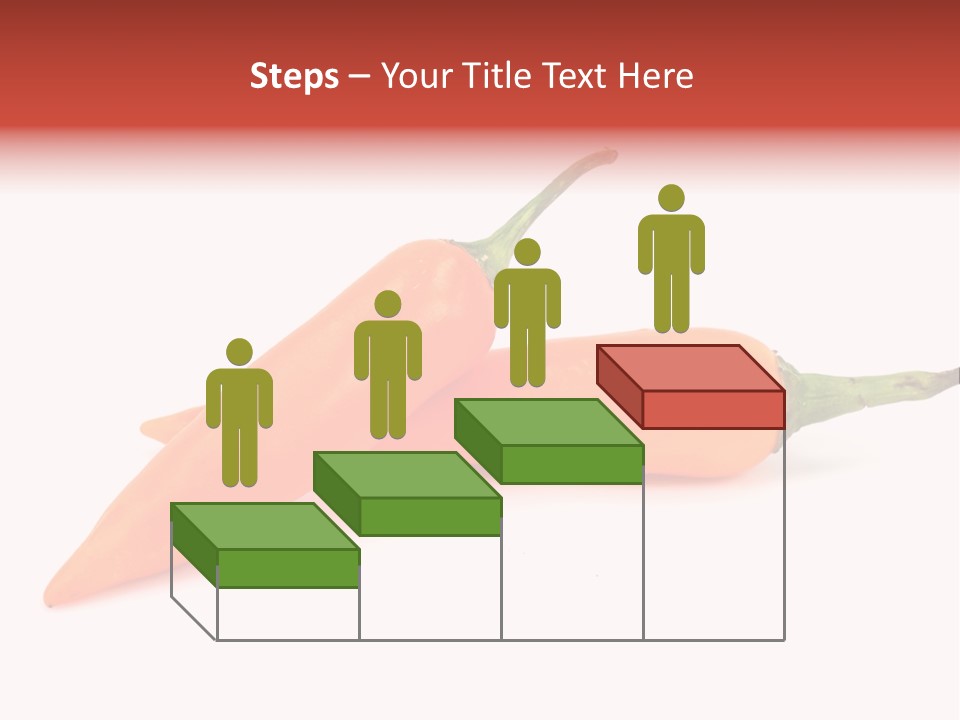 Two Orange Hot Peppers On A White Background PowerPoint Template