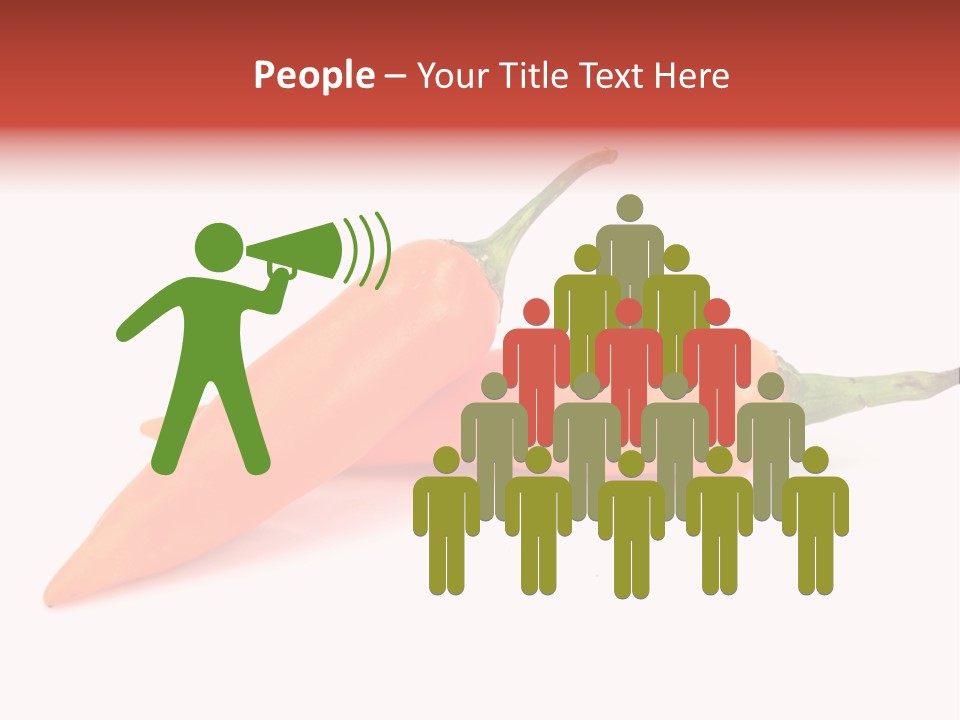 Two Orange Hot Peppers On A White Background PowerPoint Template