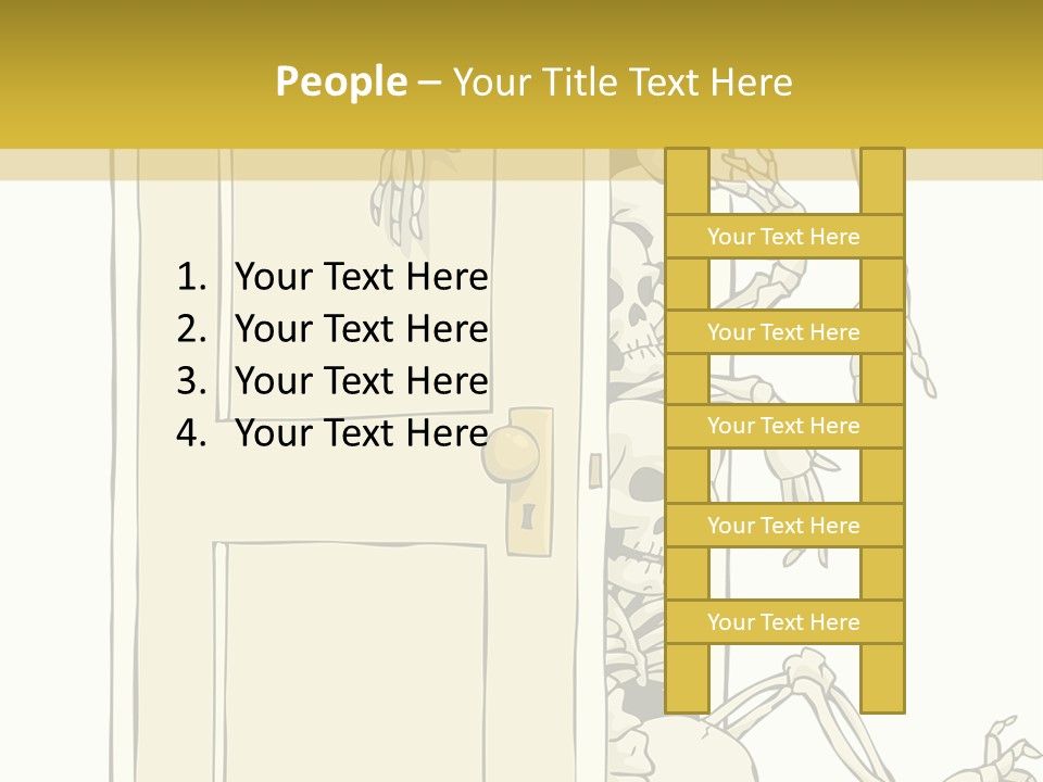 Locker Cabinet Isolated PowerPoint Template