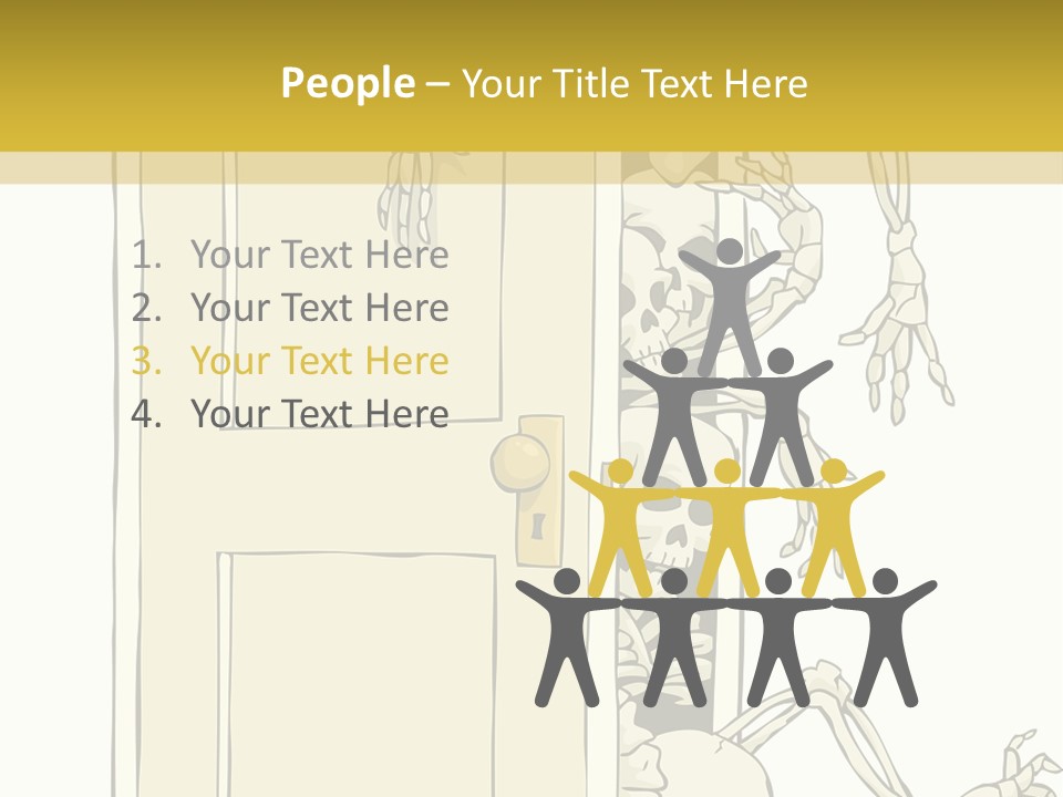 Locker Cabinet Isolated PowerPoint Template
