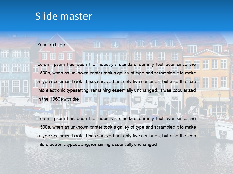 Beautiful Yacht Sea PowerPoint Template