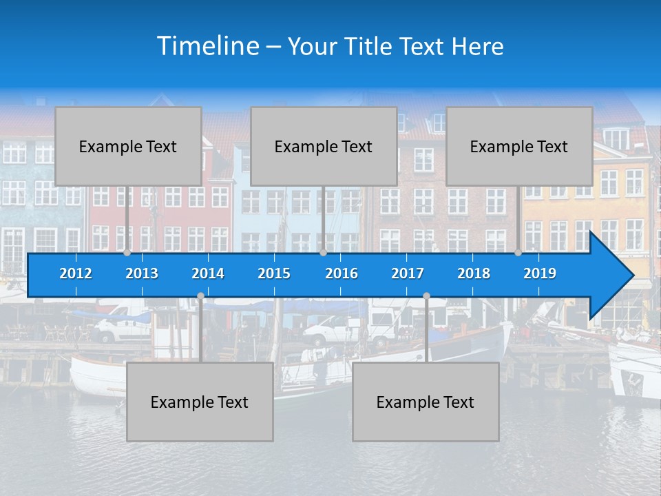 Beautiful Yacht Sea PowerPoint Template