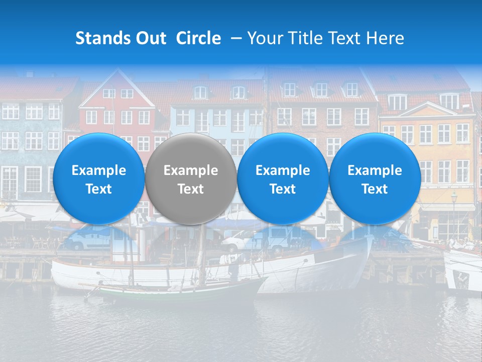 Beautiful Yacht Sea PowerPoint Template