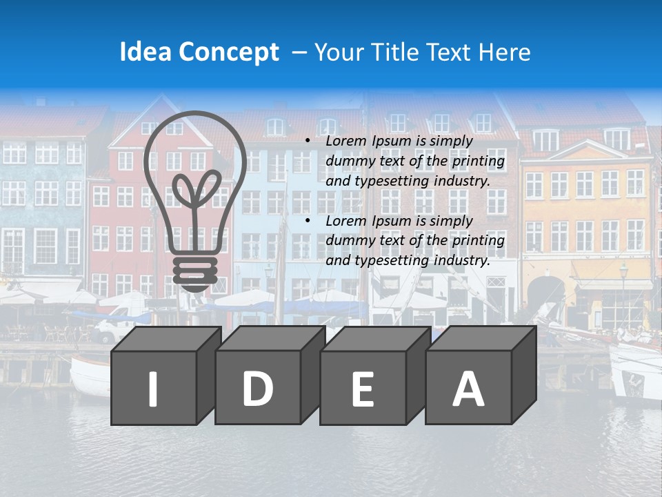 Beautiful Yacht Sea PowerPoint Template