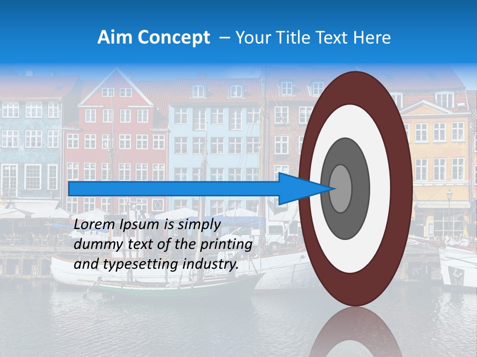 Beautiful Yacht Sea PowerPoint Template