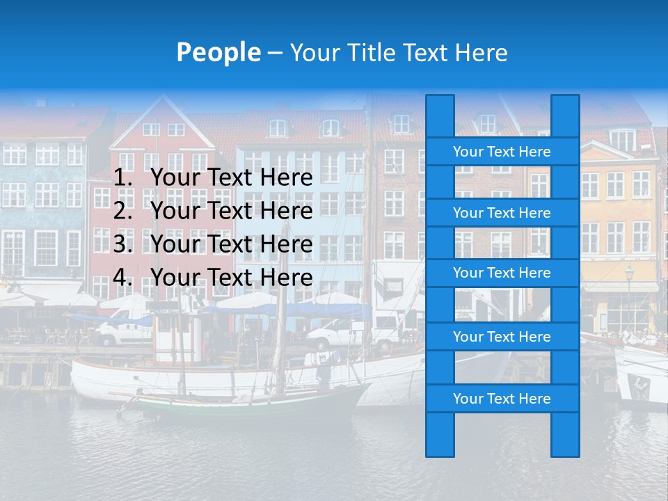 Beautiful Yacht Sea PowerPoint Template