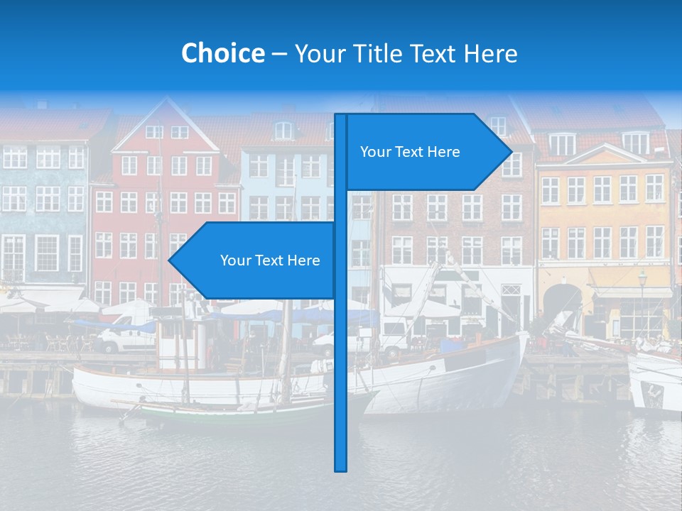 Beautiful Yacht Sea PowerPoint Template