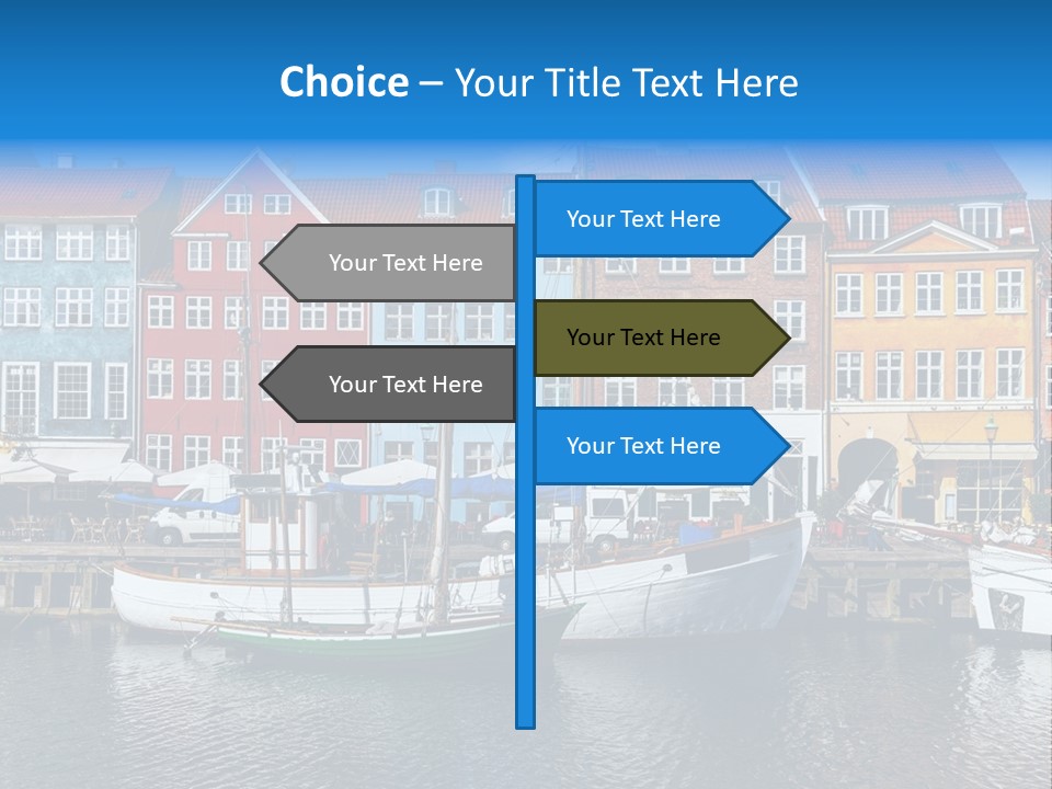 Beautiful Yacht Sea PowerPoint Template